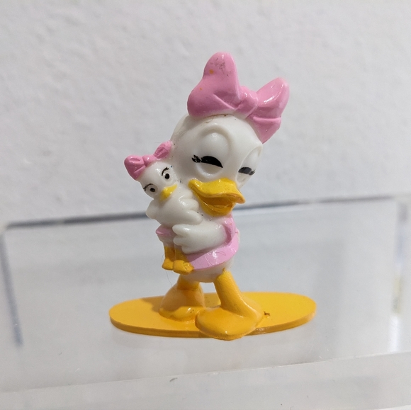 Disney 1991 Kellogg Co Daisy Duck & Baby Figure, 2", Vintage - Picture 1 of 11